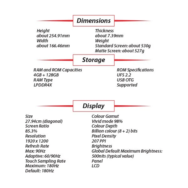 (Wi-Fi) NEW OPPO Pad SE 4GB+128GB BLUE Bluetooth Octa Core Android PC Tablet - Image 3 of 4