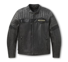 HARLEY-DAVIDSON H-D Passing Link III Motorrad Lederjacke Gr. L Herren Schwarz