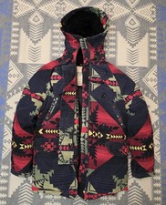 Ralph Lauren Denim  Supply Jacket Parka Coat Aztec Navajo Indian Fur RARE Small