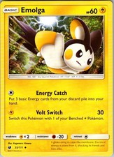Pokemon SM - Crimson Invasion Emolga 35/111 NM