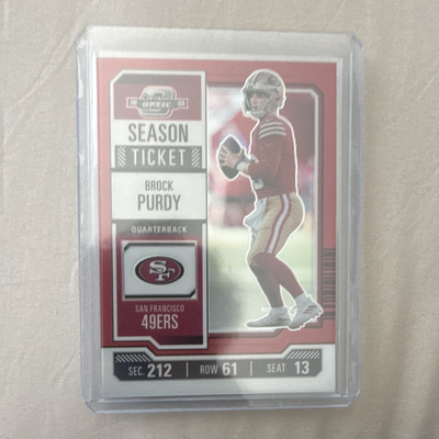 Panini 2023 Contenders Optic Brock Purdy Season Ticket Red Prizm #49 /175