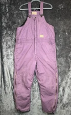 C.E. Schmidt Youth Bib Overalls Purple Insulated Workwear XL 18-20 Zip Legs