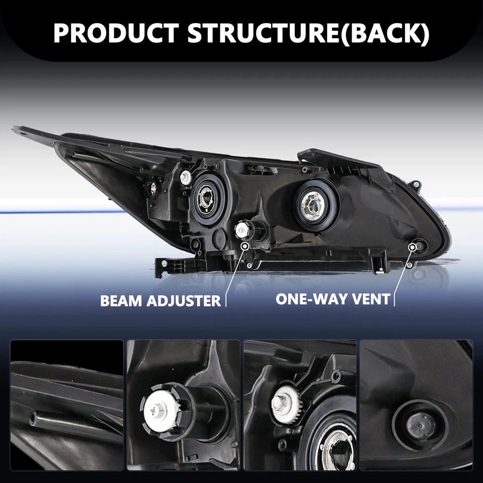 Faros halógenos proyectores LED DRL para Honda Accord 2013 2014 2015 sedán sin Foto 3 de 4