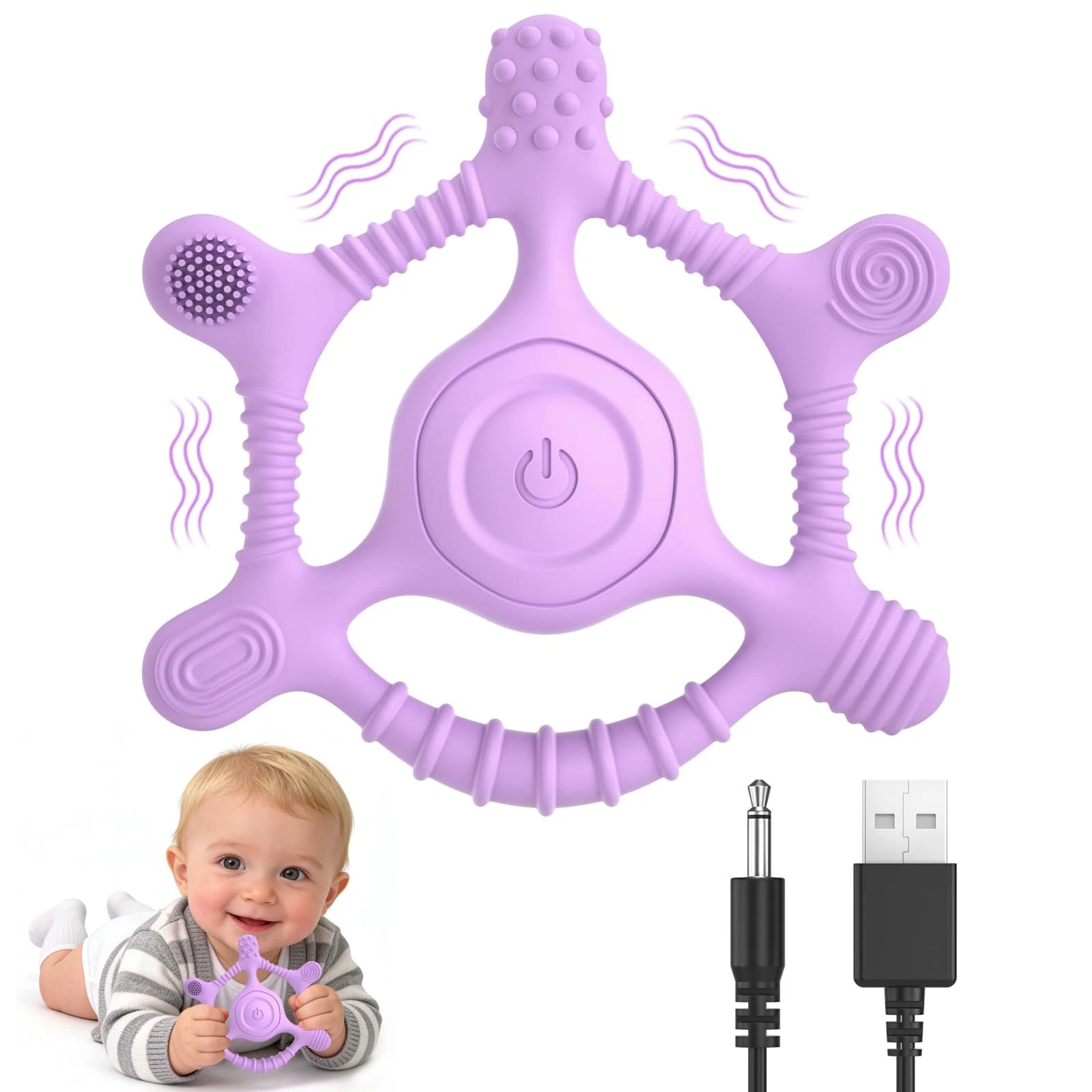 Vibrating Teether for Baby, Sensory Toys for with Autism & Teething for Babie...
Opens in a new wind
