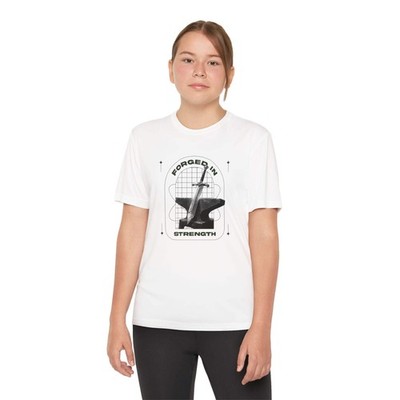 Forged In Strength Youth Competitor Tee Unisex Christian Performance T Shirt