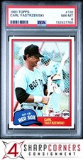 1981 TOPPS #110 CARL YASTRZEMSKI RED SOX HOF PSA 8