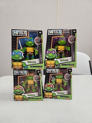 Teenage Mutant Ninja Turtles 4” Die-Cast Metals Set Of 4 Jada M36
