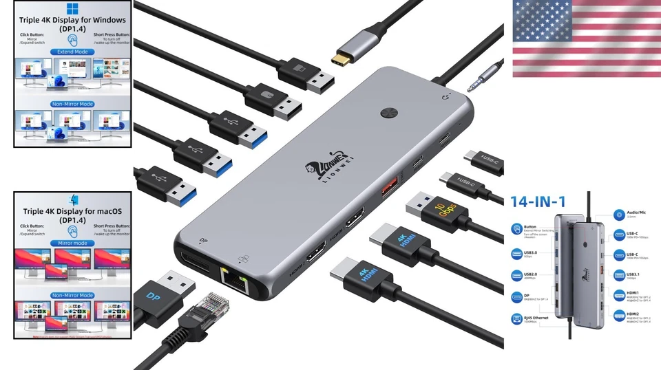Lightweight USB C Docking Station for Multiple Devices - Image 2 of 4