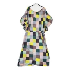 mina perhonen jelly 40 elastic waist french sleeve dress multicolor 5-0608S  