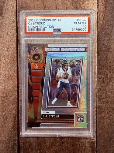 2023 Panini Donruss Optic Chain Reaction Rookie C.J. Stroud Texans CR-CJ PSA 10
