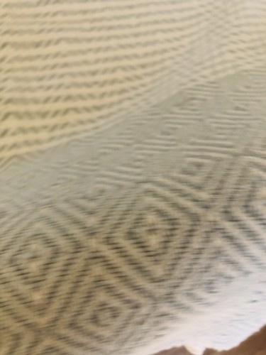 Pure Cotton throw blanket by Cotton Traders single size blue white 60" by 77" - 第 16/20 張圖片