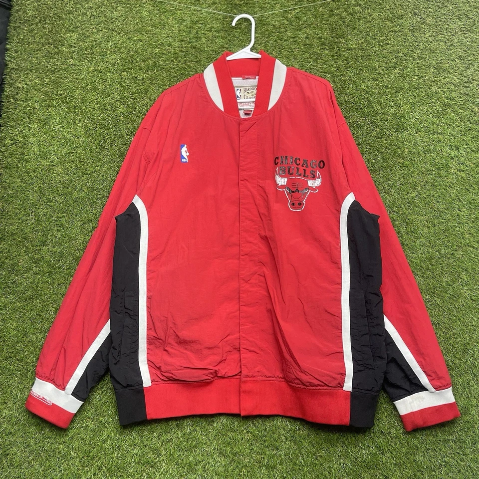 Chicago Bulls Track Jacket Mens 3XL Warm Up Mitchell & Ness Full Zip Basketball - Image 3 of 4