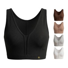 High Impact Sports Bras for Women Running & Workout Bra V-Neck Full Coverage