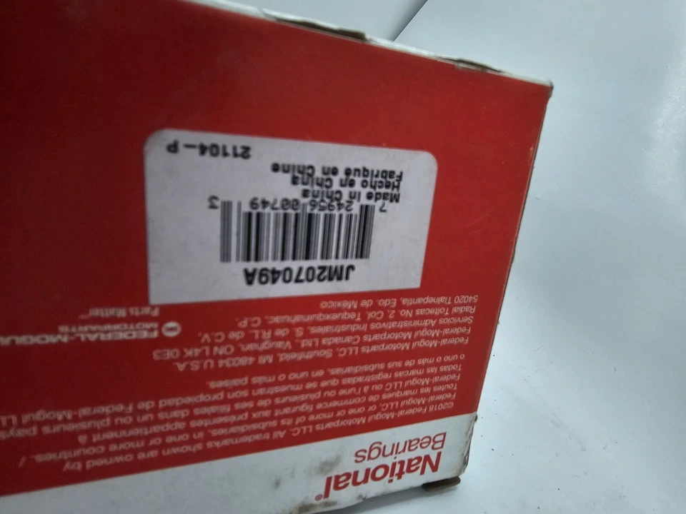 Cojinete de rueda National Bearings JM207049A para 08-14 Hino 258ALP Foto 4 de 4