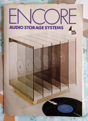 Encore Audio Storage Systems LP Vinyl Aufbewahrung Kunststoff Broschüre Werbung 6 Seiten +