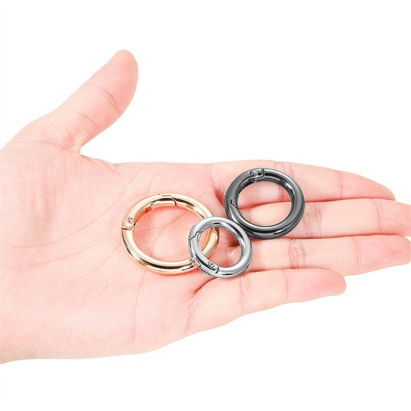 10x Metal Spring Gate O Ring Openable Keyring Bag Strap Buckle Snap Clasp Clips - Image 3 of 4