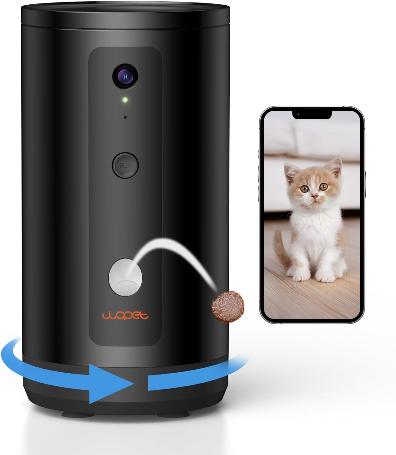 WOPET 300° Dog Camera with Treat Dispenser, [New 2024] 5G Wifi Pet Camera Treat-image