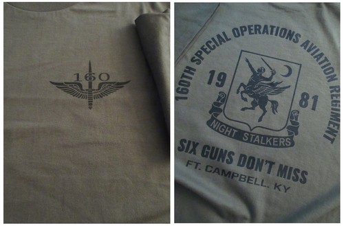 T-shirt 160th NIGHT STALKERS SOAR Six Guns Don't Miss GRANDE militare ultra C 6 oz - Foto 3 di 3