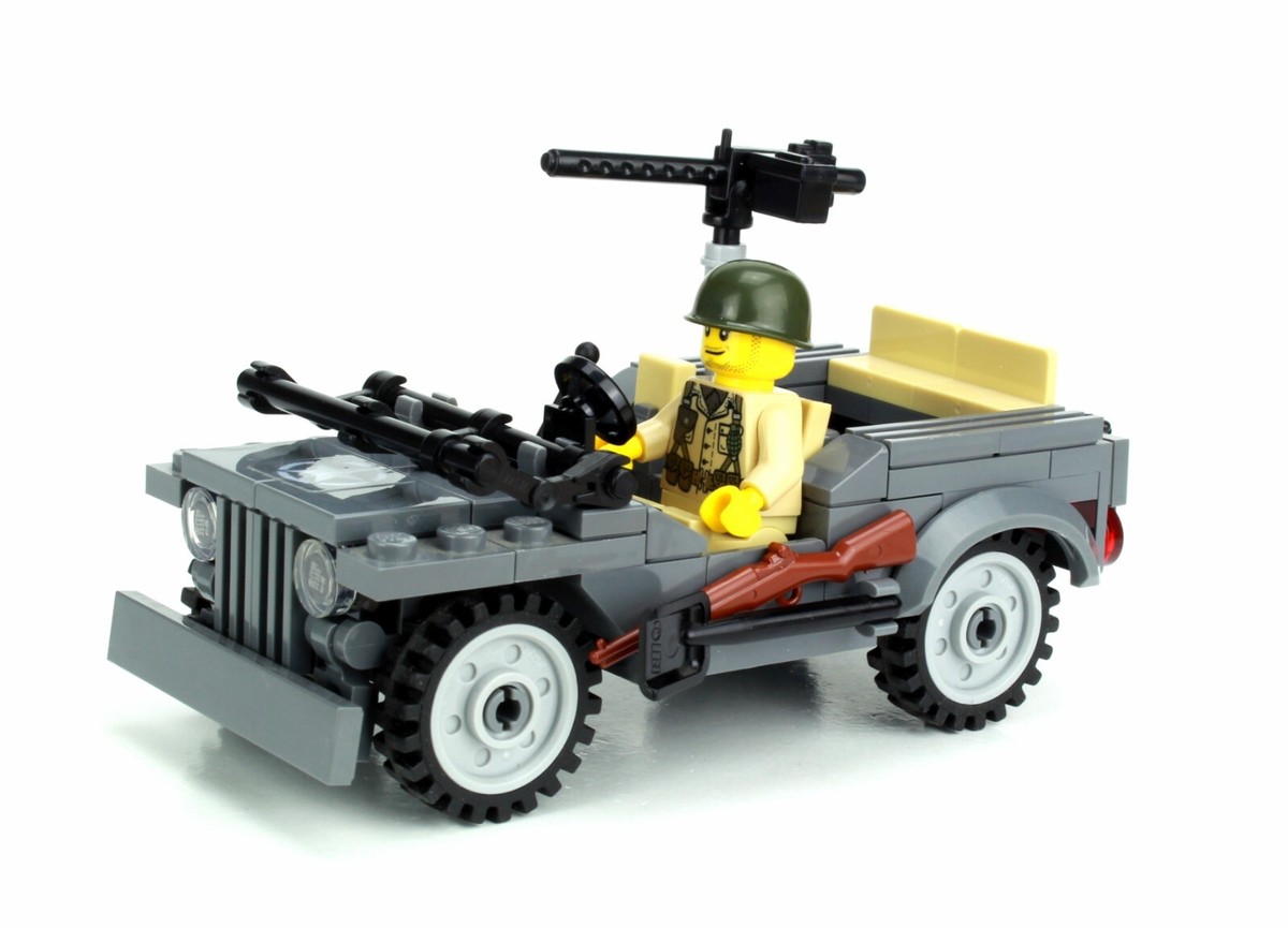 WW2 4 x 4 Utility Vehicle Army Custom Set made with real LEGO