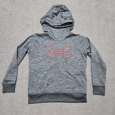 Under Armour Hoodie Womens Medium Gray Loose Cold Gear Sweatshirt High Neck