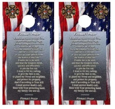 Fireman's Prayer Cornhole Wood Board Skin Wrap
