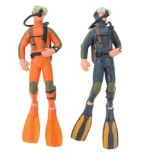 2 Pcs Diver Model Toys Aquarium Ornaments Fish Tank Landscape Child