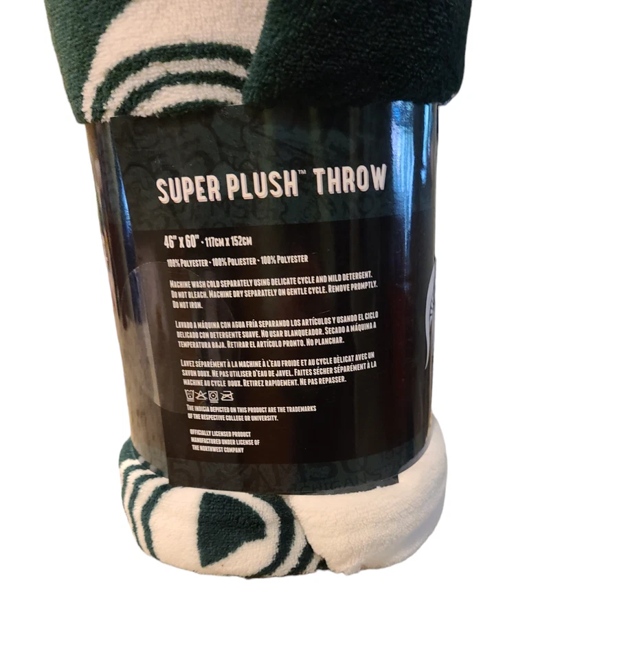Michigan State Spartans 1855 Super Plush Throw Blanket - Image 2 of 2