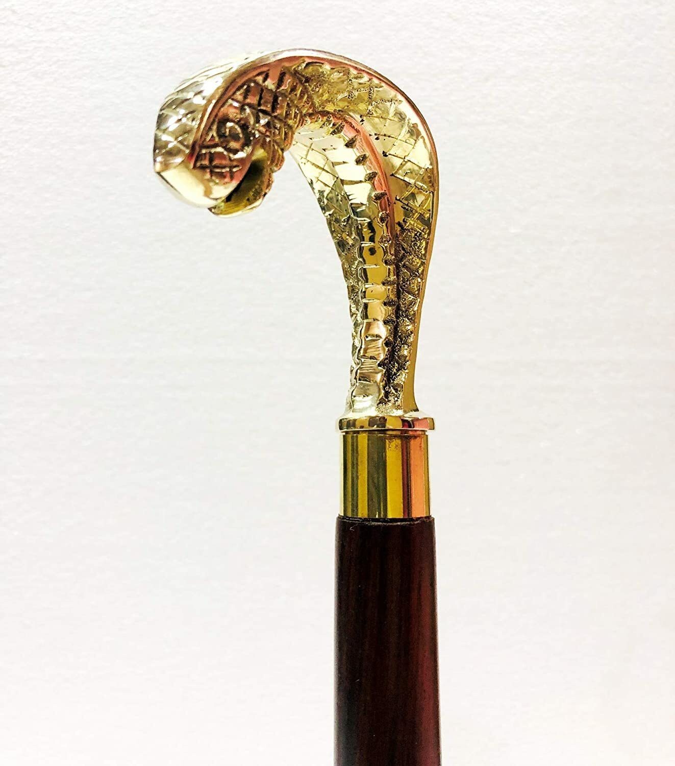 Antique Shiny Brass Snake Look Head Handle Victorian … Gem