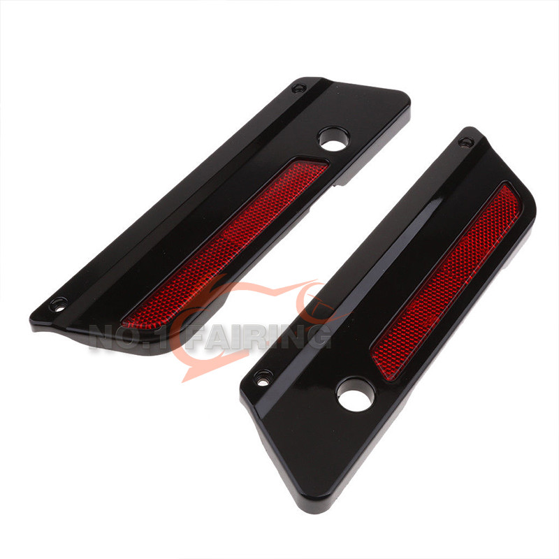 Harley Saddlebag Hardware ZXMT Black Metal Latch & Lock Kit For