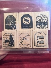 Stampin Up 2006 Too Terrific Tags Stamp Set Of 6 Stamps