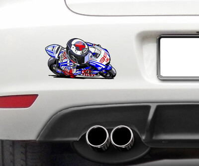 Jorge Lorenzo (99) cartoon image Racing Super Bike Sticker Race Decal motoGP