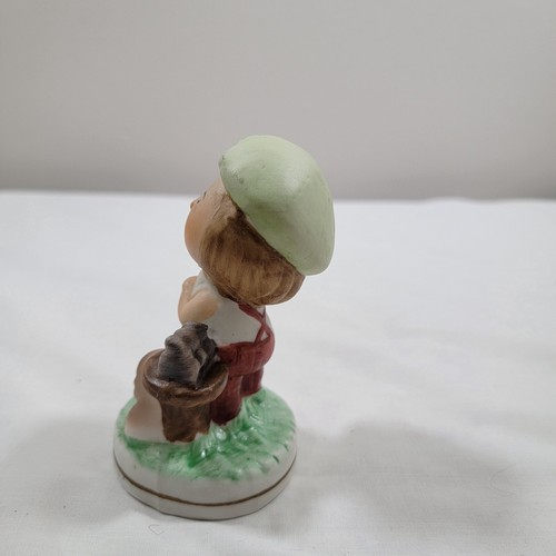 Vintage Japan Ceramic Boy With Dog Small Figurine Statue - Picture 3 of 8