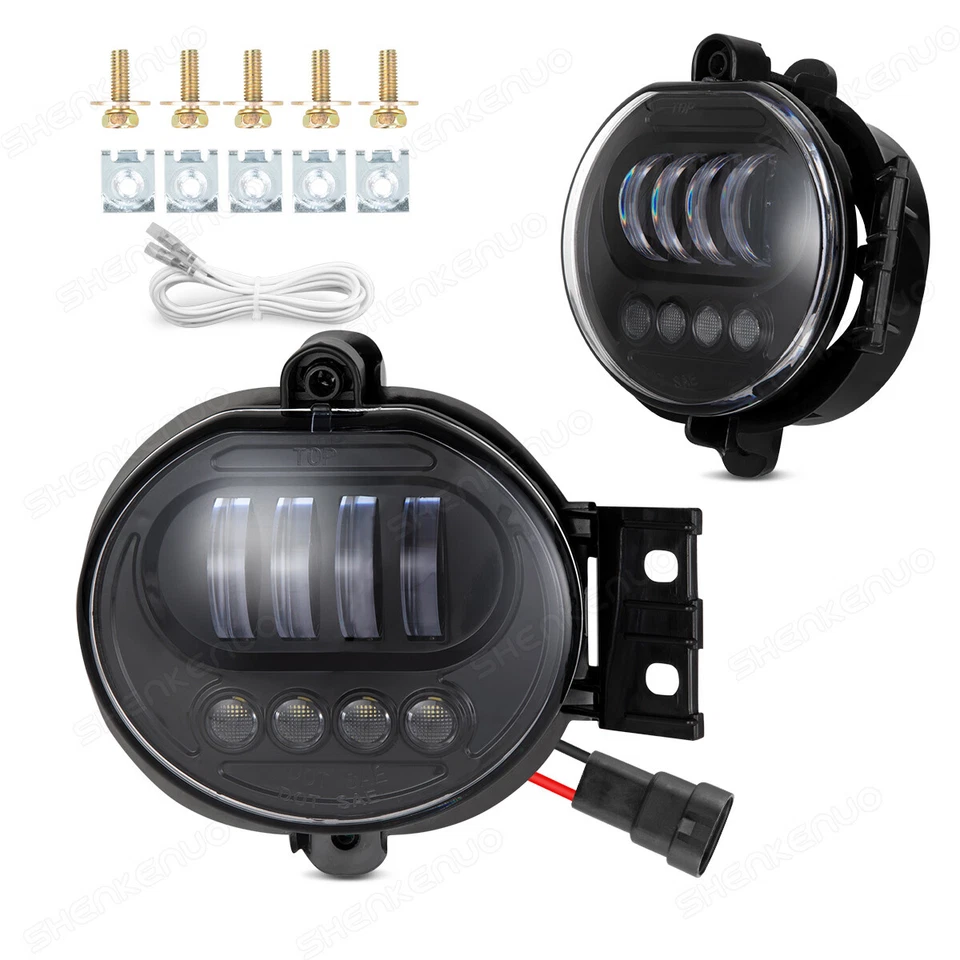 Par de luces antiniebla LED blancas frías súper brillantes para Dodge Durango2004 2005 2006 Foto 3 de 4