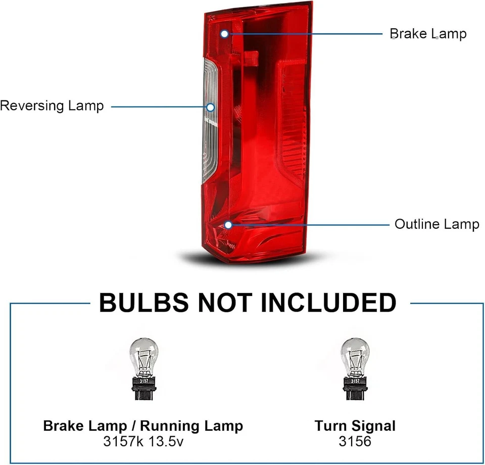 Задний фонарь в сборе для правой стороны подходит для Mercedes-Benz Sprinter 2019-2022 - Изображение 2 из 4
