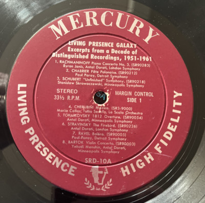 MERCURY LIVING PRESENCE GALAXY Brahms Violin Concerto SZIGETI Menges SRD-10