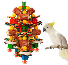 Bird Toys Parrot Toys for Large Birds Natural Peppered Wood African