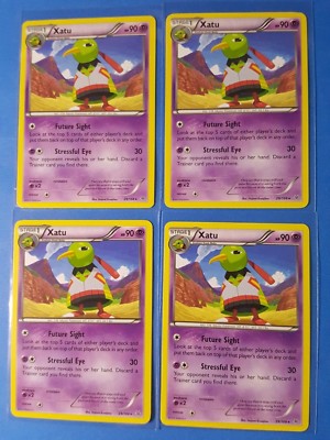 4x Xatu 29/108, 4x Natu 28/108 Pokemon TCG card XY Roaring Skies