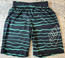 Nike SB Youth Medium Black and Green Athletic Shorts