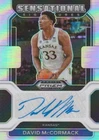 David McCormack RC 2022-23 Prizm Sensational Signatures Auto Rookie Jayhawks