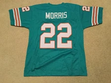 UNSIGNED CUSTOM Sewn Stitched Mercury Morris Teal Jersey - M, L, XL, 2XL, 3XL