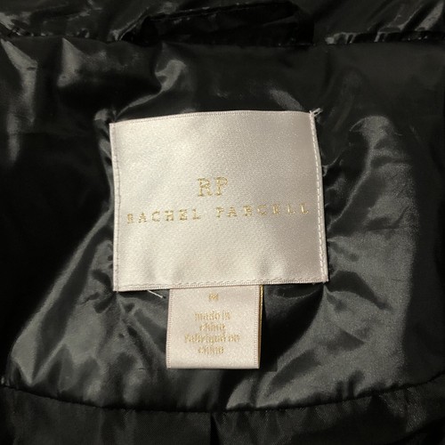 RP Rachel Parcell Puffer Jacket WOMENS M Black Snap Front Pockets Winter NEW - Picture 6 of 7