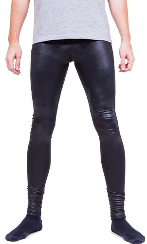 MENS BLACK NAVY SHINY WET LOOK MEGGINGS PANTS S M L XL 2XL 3XL 4XL 5XL 6XL