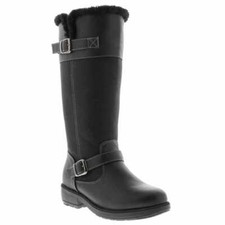 totes Women's Deb Black Snow/Rain Boot Wide Width
