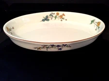 Citation Woodhill Oval Baker Casserole Dish White Yellow Floral