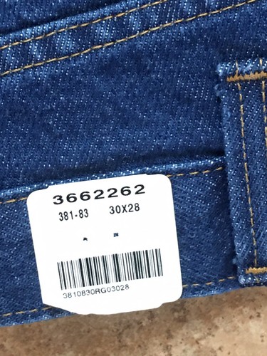 NWT Carhartt Men Relaxed Fit Work Carpenter Blue Jeans 30/28 - Picture 5 of 7