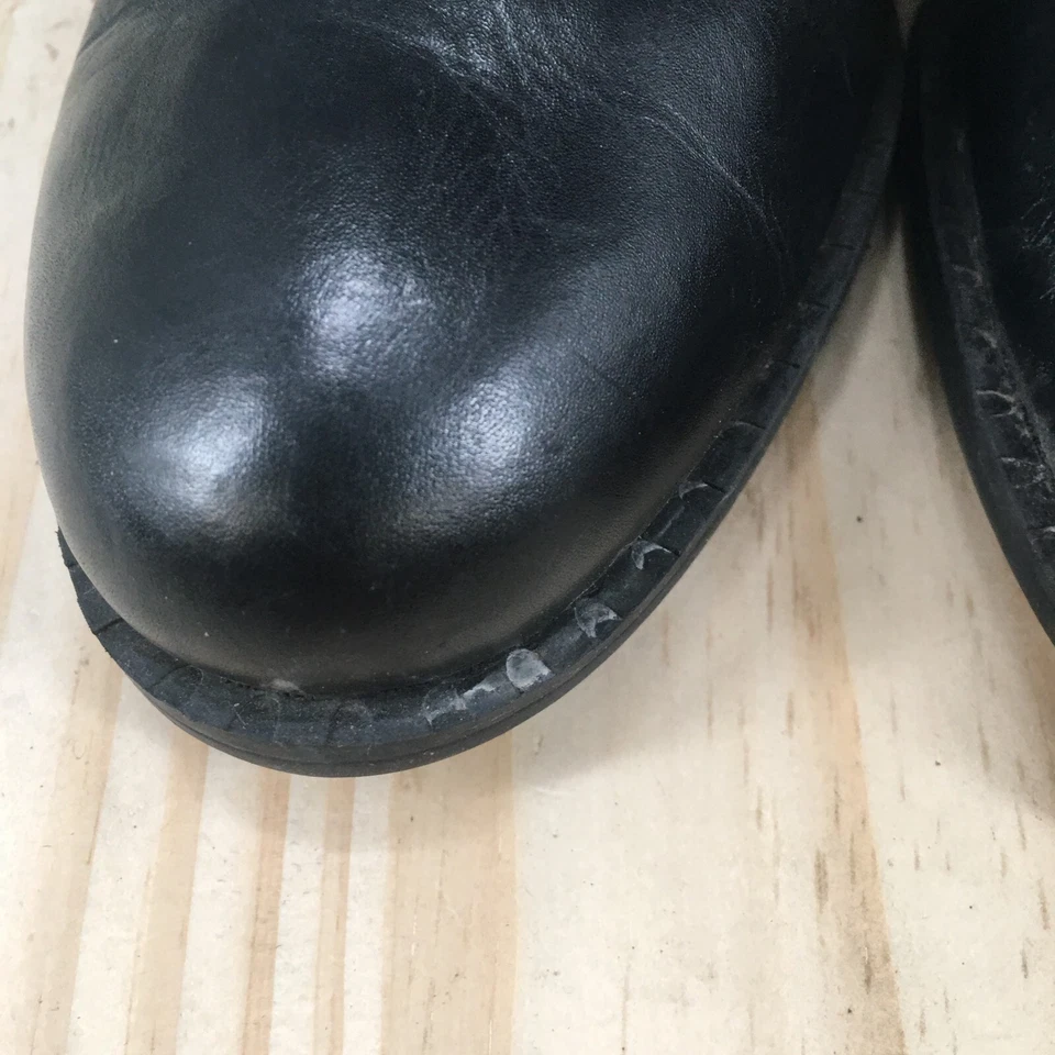 Adrienne Vittadini 靴子女式 7 高骑行及膝黑色休闲粗跟 — 第 3/4 张图片