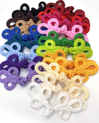 Large Trefoil Chinese Knot Buttons Frog Fasteners Closures Cheongsam Sewing Diy - Picture 4 of 27