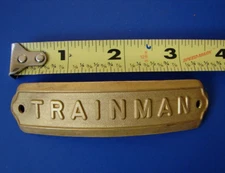 Vintage NOS Railroad Train Porter Hat Metal Badge Plate Trainman Jersey MD