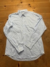 Versace Collection Business Fit Dress Striped Shirt Mens Size 17 1/2 44 XL