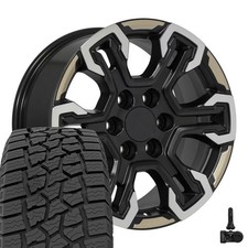 Set4 14089 Two-tone 18x8.5 Wheels 27565r18 At Tires Tpms Fit Chevy Gmc